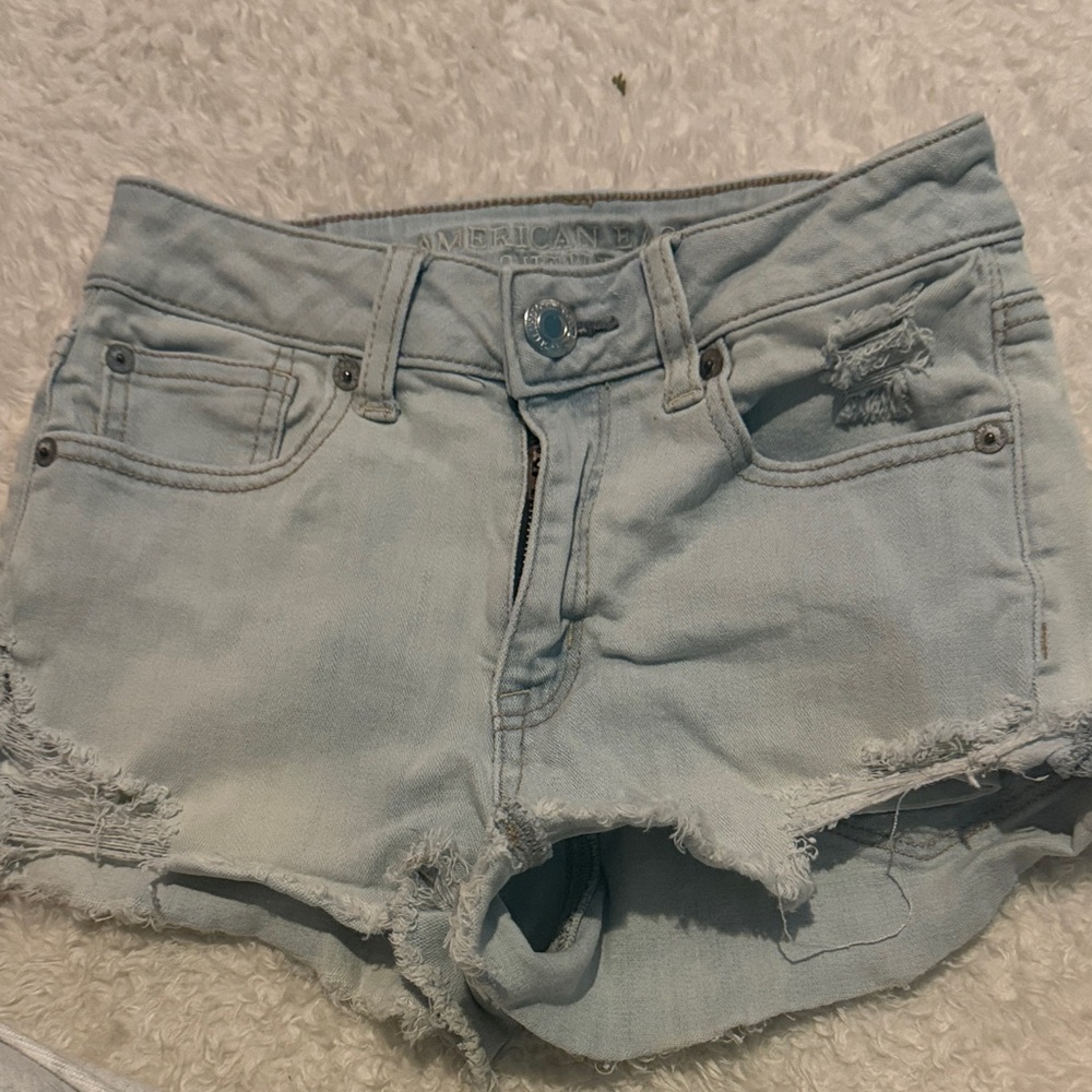 American Eagle Outfitters Faded Blue Jean Shorts